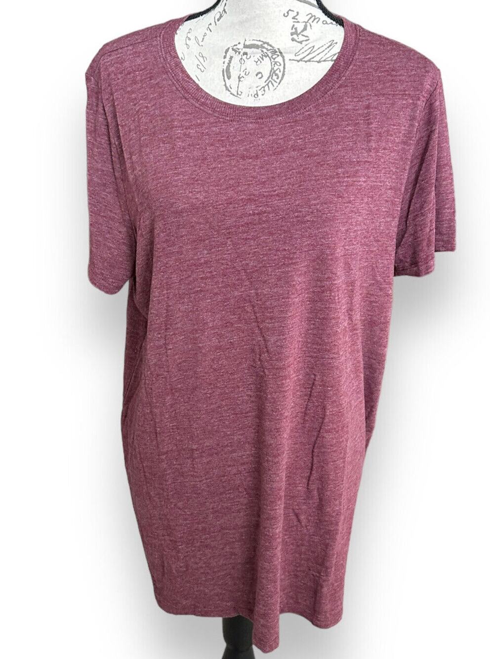 Torrid Classic Fit Maroon Heather Jersey Knit Short Sleeve Crew Neck T-shirt 1